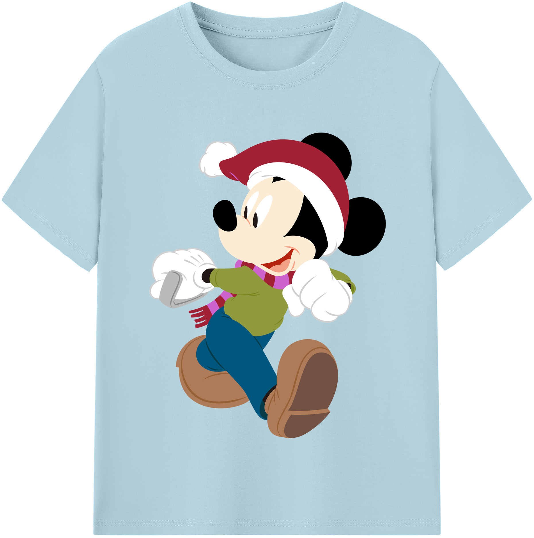 （画像用） ミッキーマウス Mickey Mouse 綿100％半袖Tシャツ（フロントプリント）